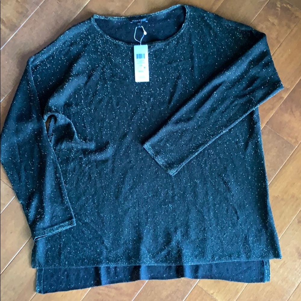 NWT Eileen Fisher black with sparkle shirt - L